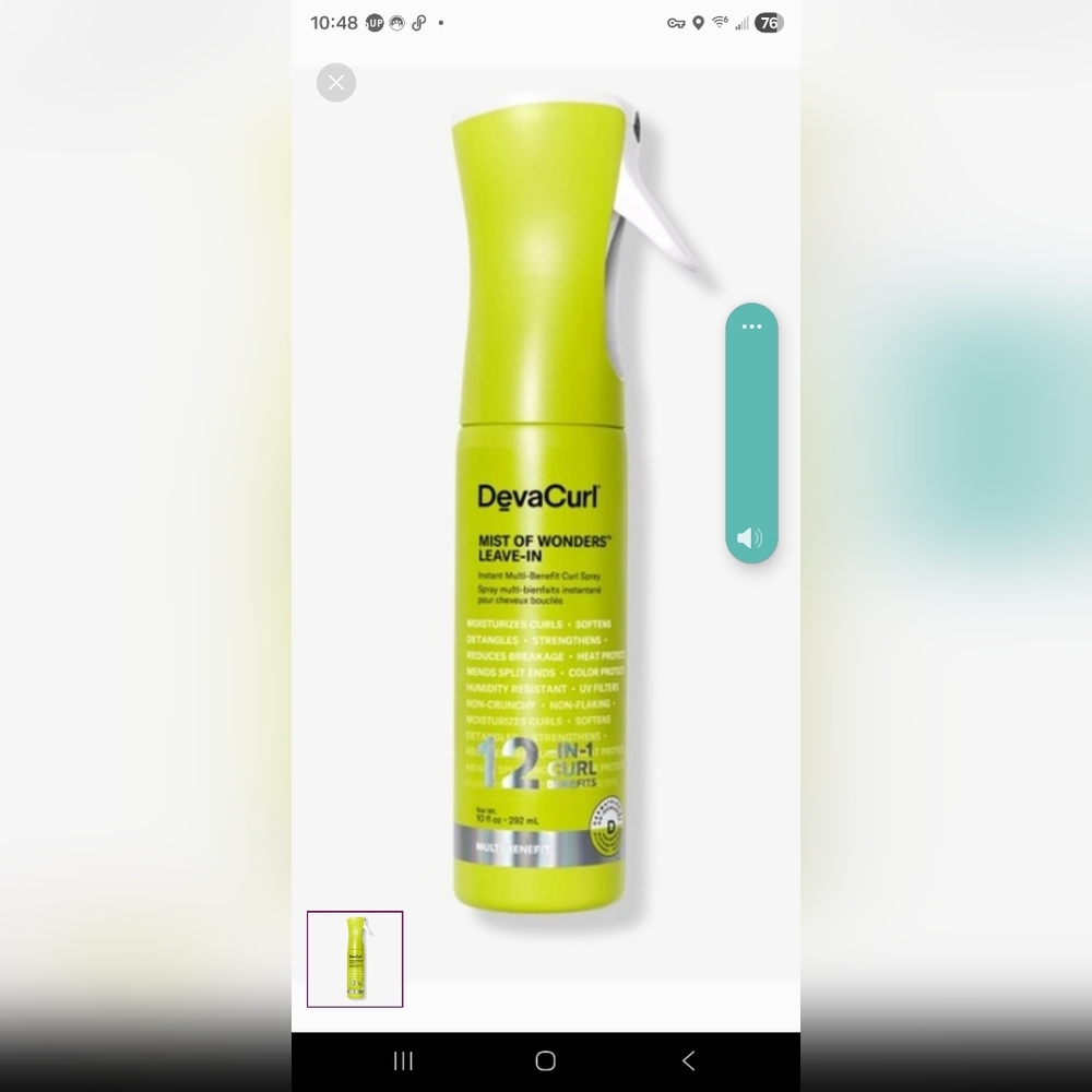 DevaCurl Mist Of Wonders Leave-In Spray NEW